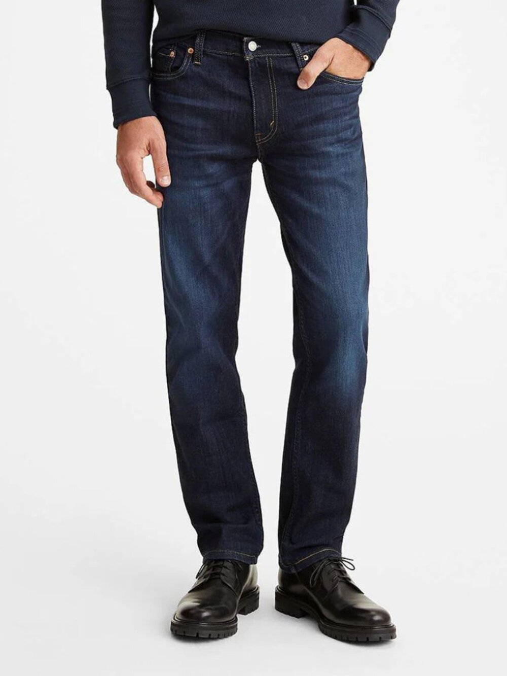 Levi's 511 Medium Wash Rinse Slim Fit Mid Rise Leg Navy Denim Jeans Pants 30x30